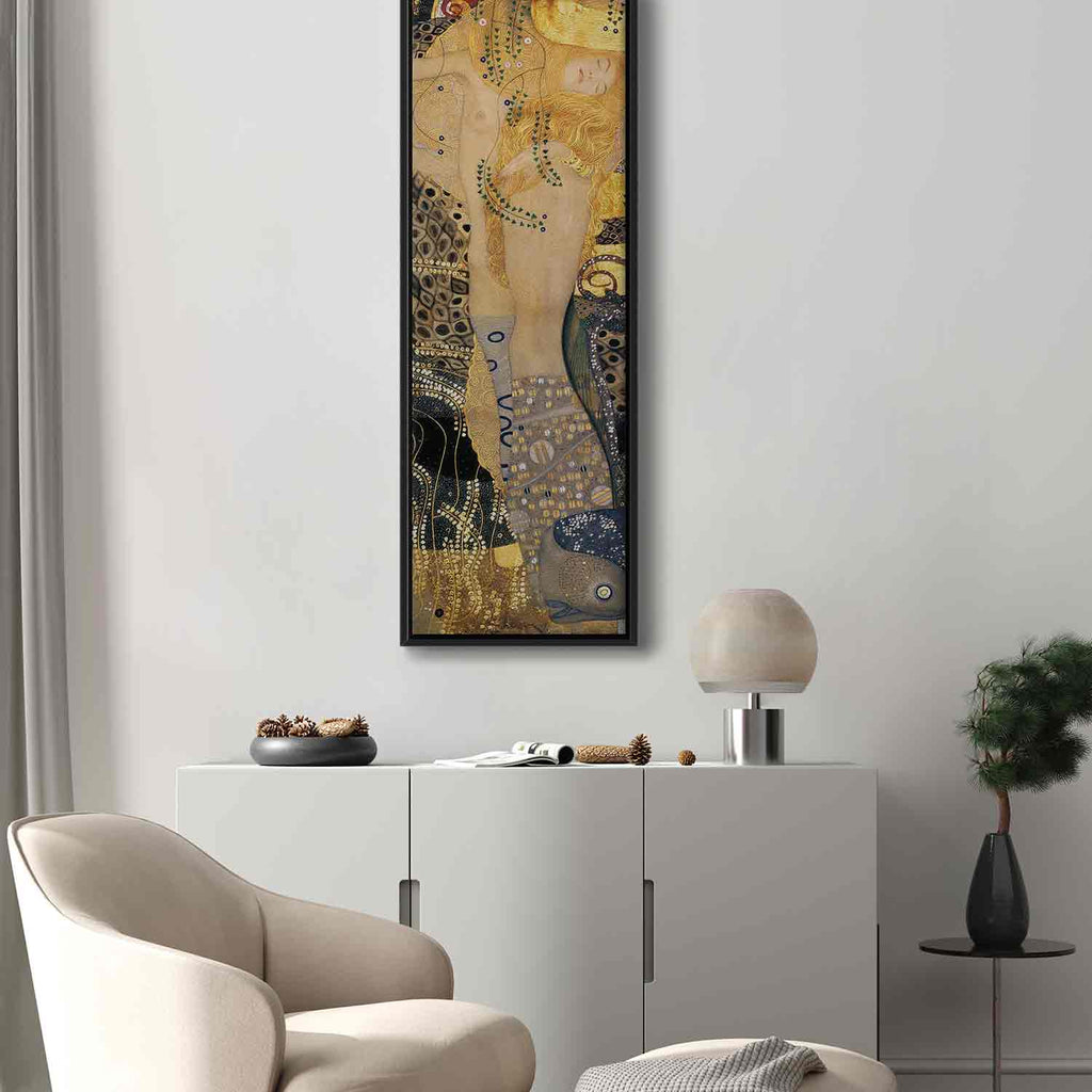 Klimt Water Serpents Gold Art Canvas Print