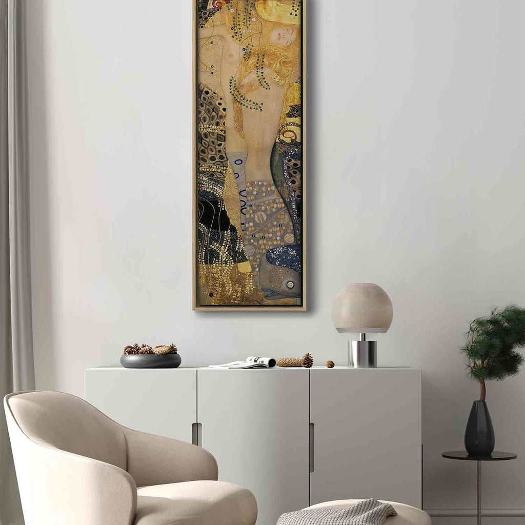 Klimt Water Serpents Gold Art Canvas Print