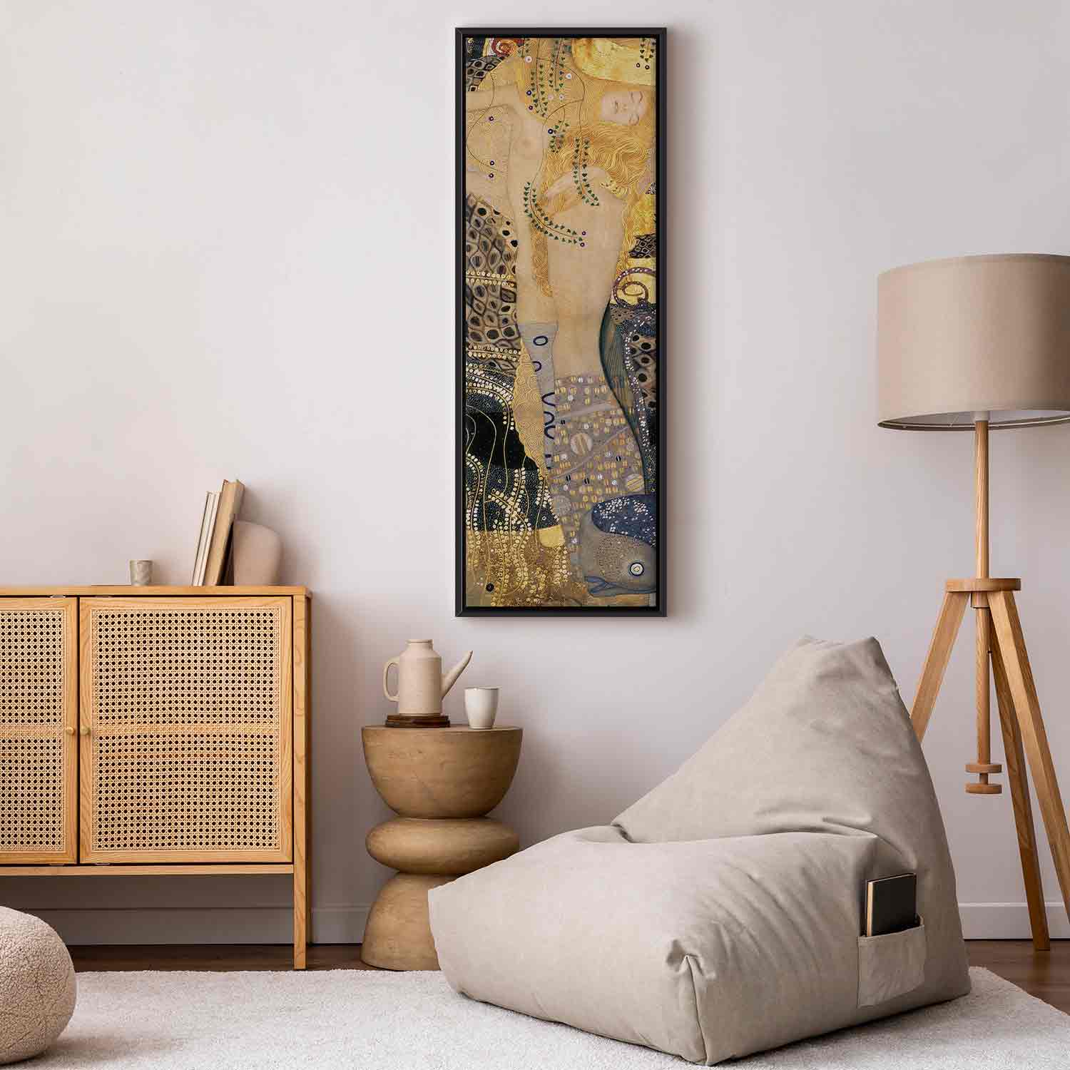 Klimt Water Serpents Gold Art Canvas Print