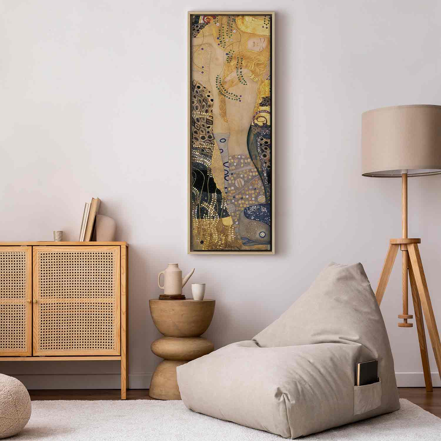 Klimt Water Serpents Gold Art Canvas Print