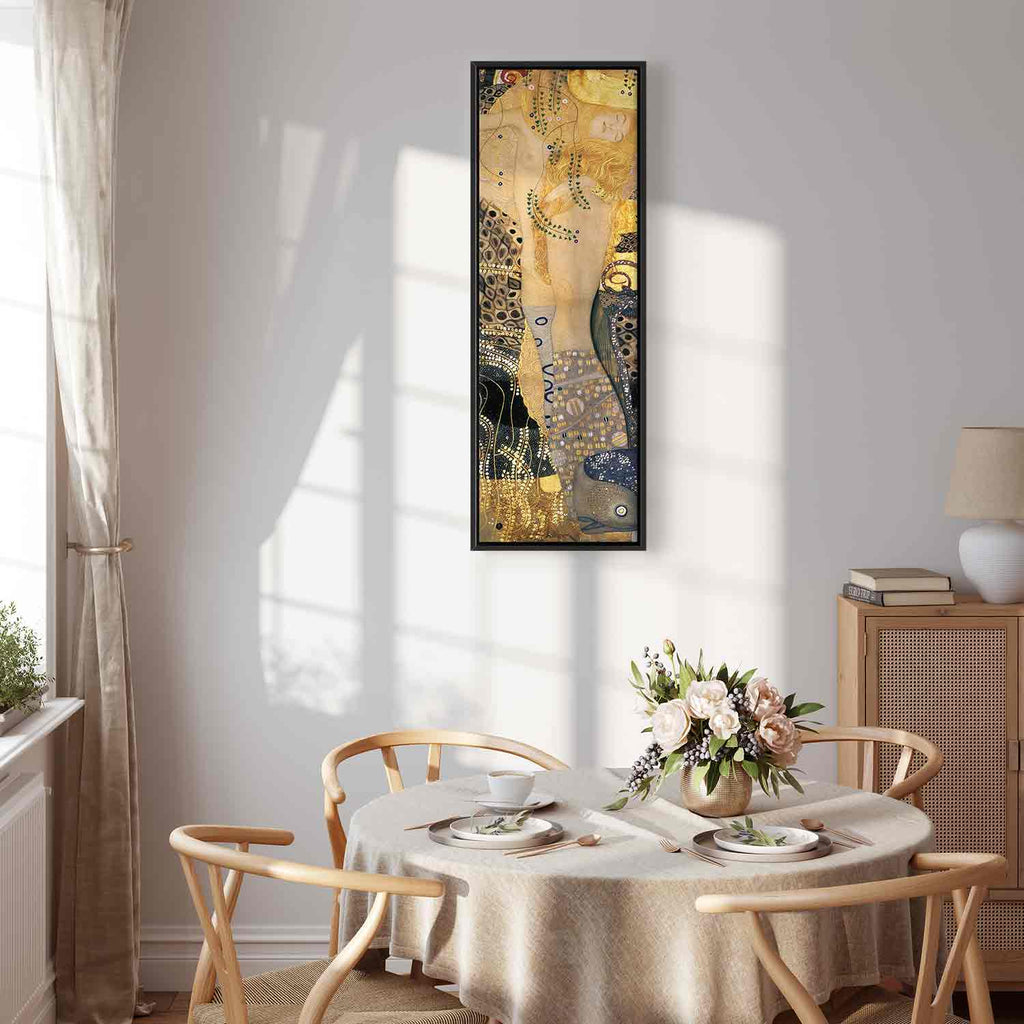 Klimt Water Serpents Gold Art Canvas Print