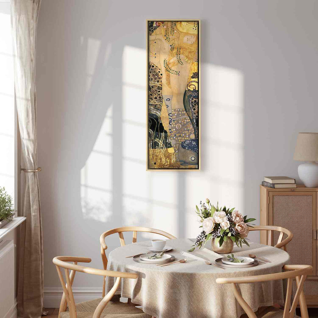 Klimt Water Serpents Gold Art Canvas Print