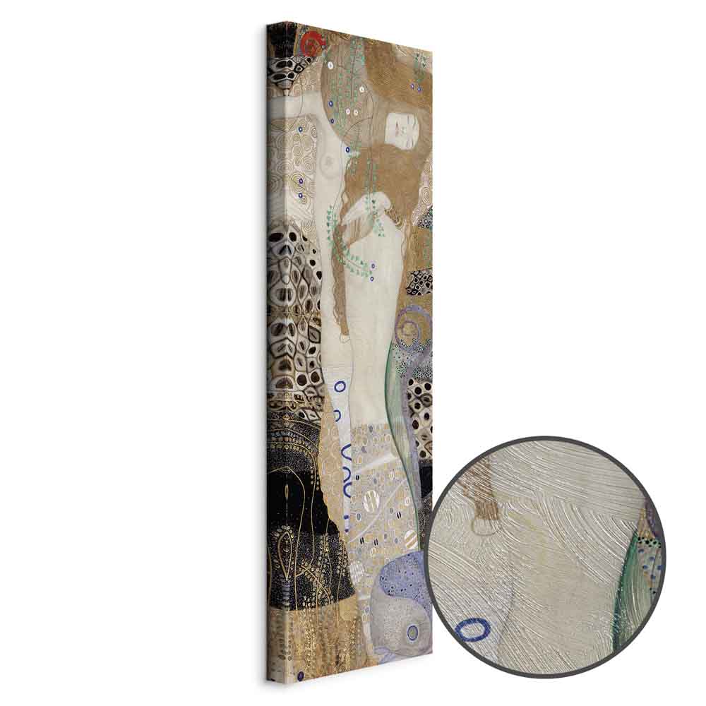 Klimt Water Serpents Gold Art Canvas Print