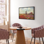 Monet Tulip Fields Windmill Landscape Canvas Print