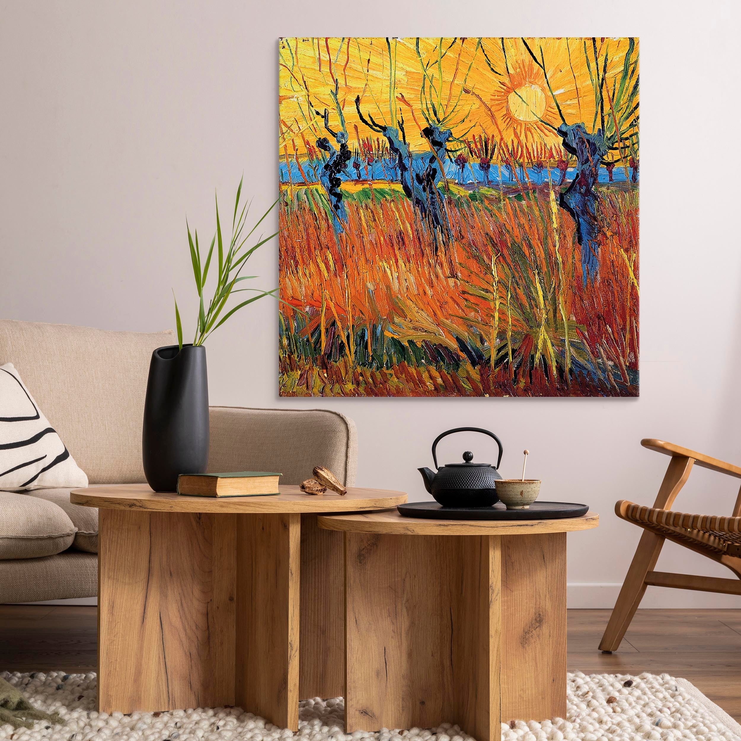 Canvas Print - Willows at Sunset