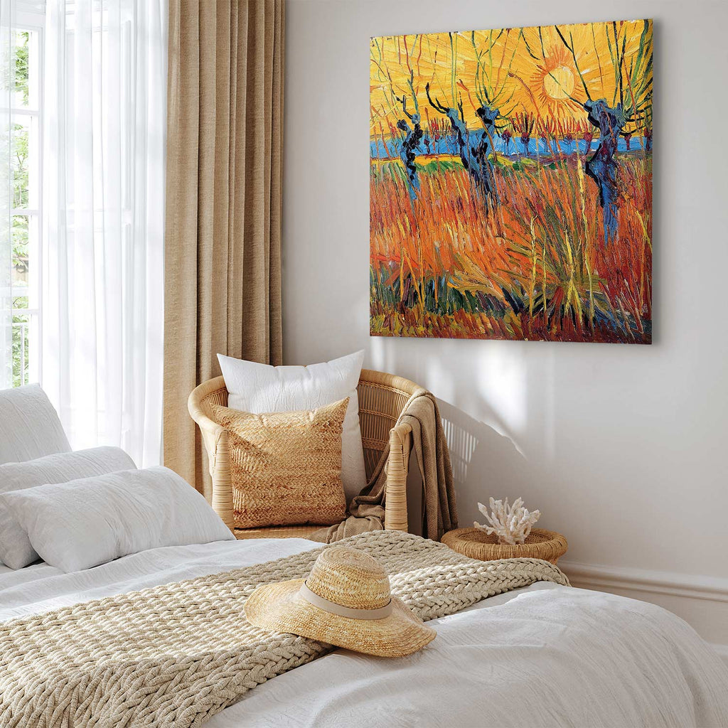 Willows at Sunset Landscape Canvas Print
