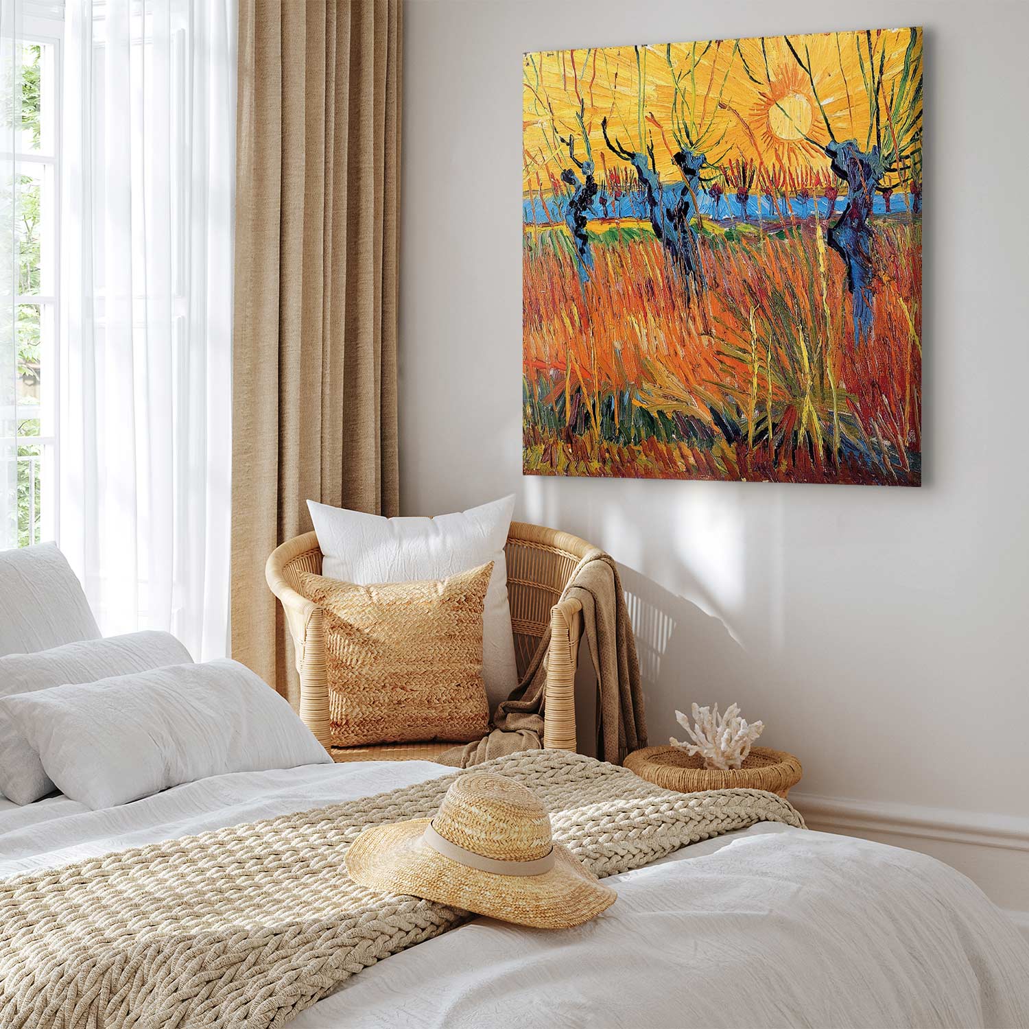 Willows at Sunset Landscape Canvas Print