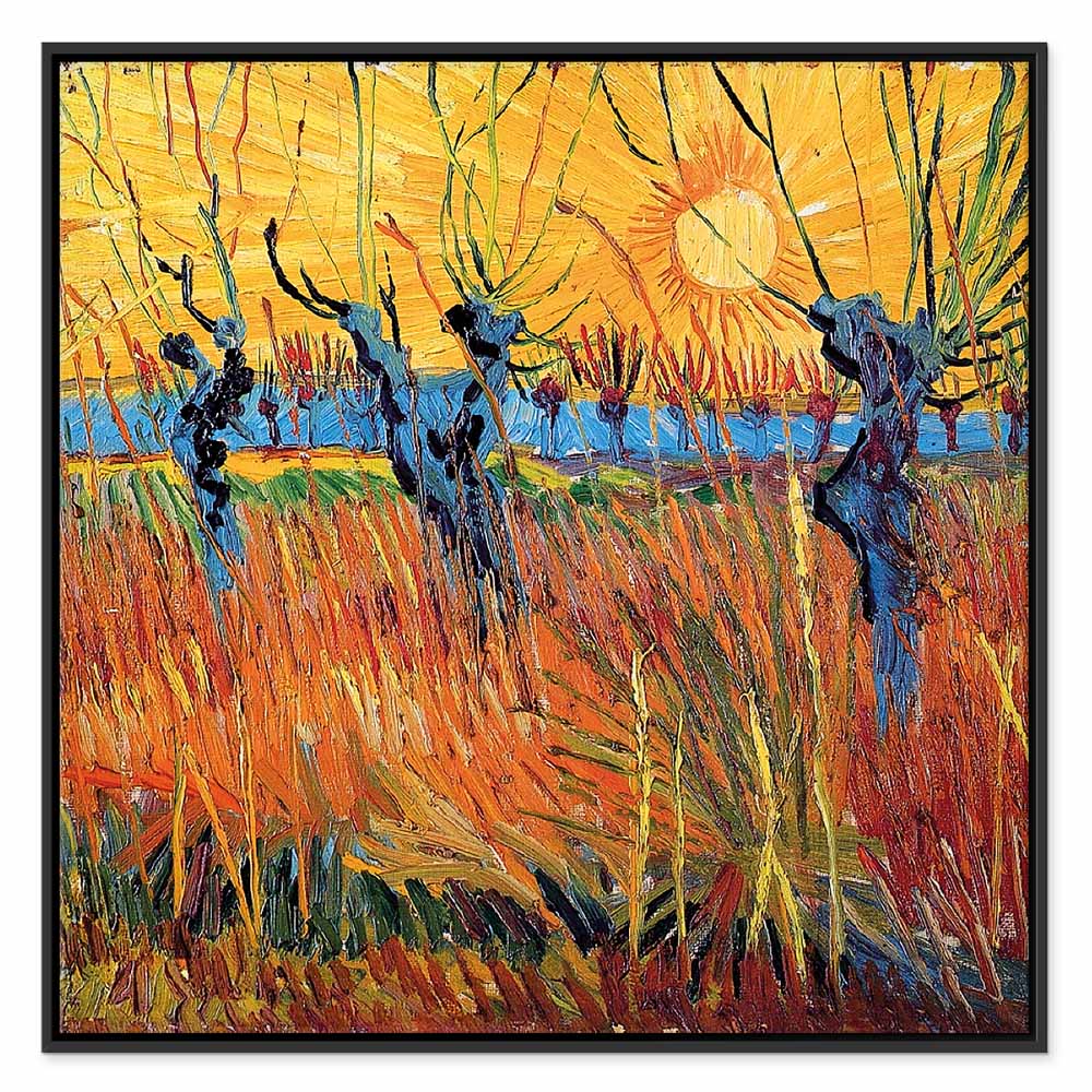 Willows at Sunset Landscape Canvas Print