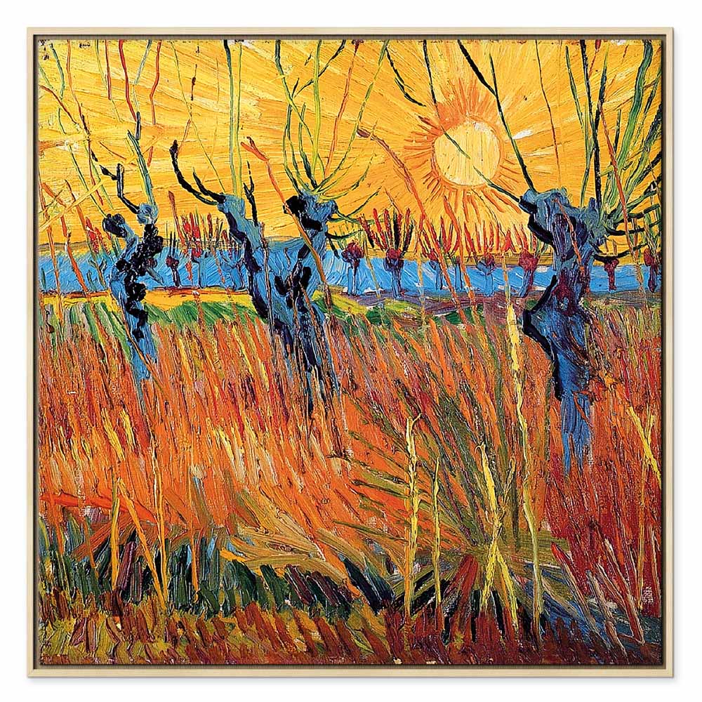 Willows at Sunset Landscape Canvas Print