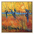 Willows at Sunset Landscape Canvas Print