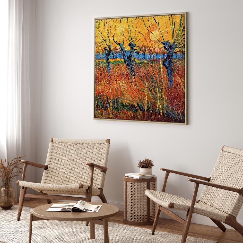 Willows at Sunset Landscape Canvas Print