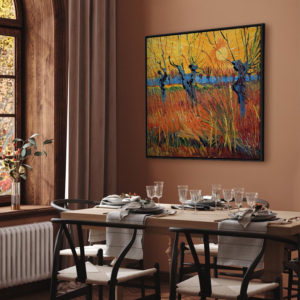 Willows at Sunset Landscape Canvas Print