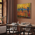 Willows at Sunset Landscape Canvas Print