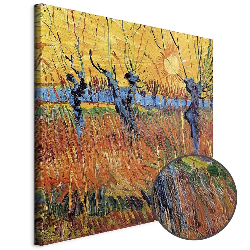 Willows at Sunset Landscape Canvas Print