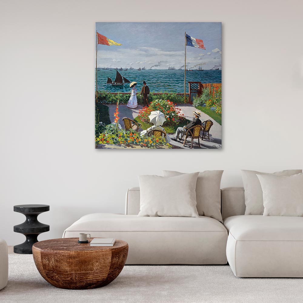 Monet Terrace at Sainte-Adresse Classic Canvas Print