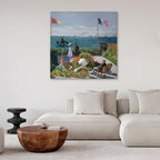 Monet Terrace at Sainte-Adresse Classic Canvas Print