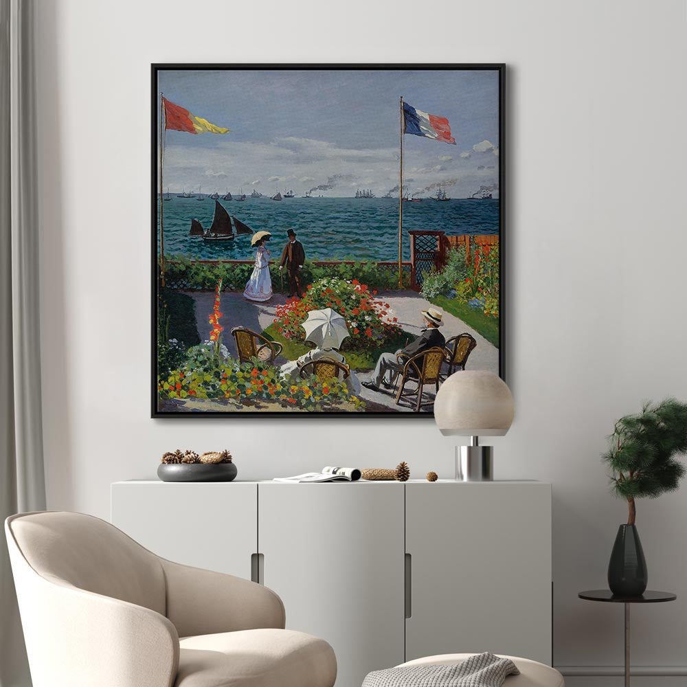 Monet Terrace at Sainte-Adresse Classic Canvas Print