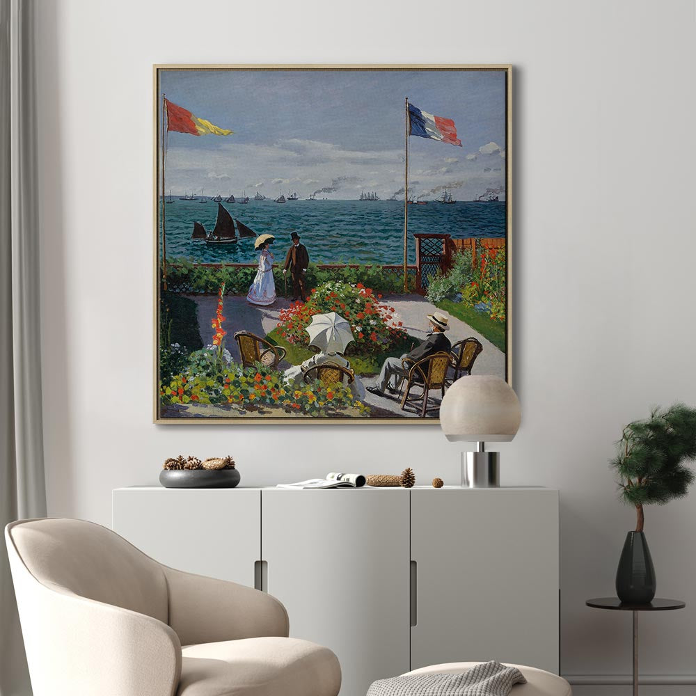 Monet Terrace at Sainte-Adresse Classic Canvas Print
