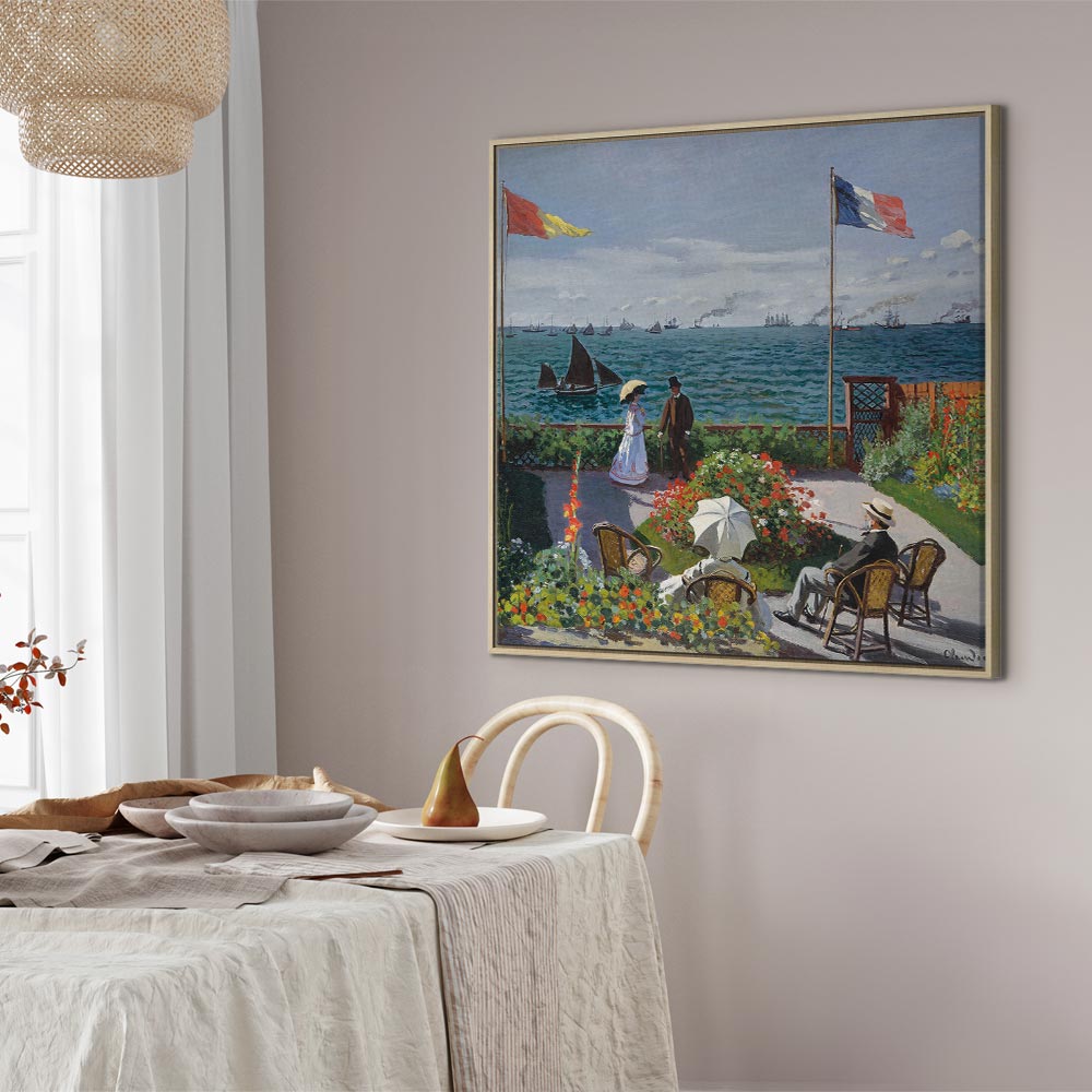 Monet Terrace at Sainte-Adresse Classic Canvas Print