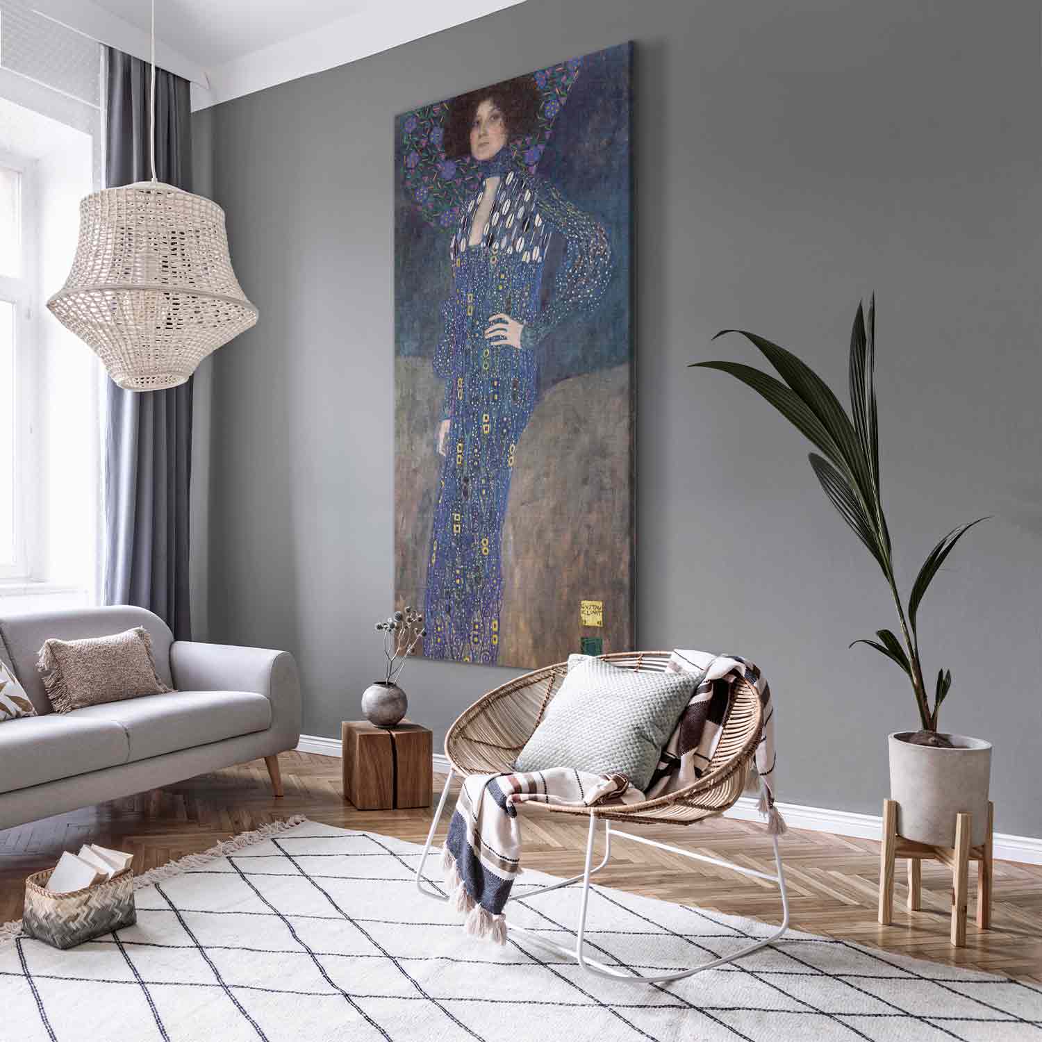 Klimt Miss Emilie Floge Portrait DIY Large Canvas Print