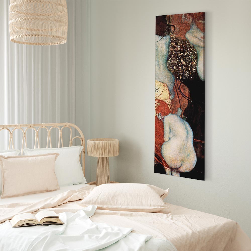 Klimt Goldfish Abstract Woman Canvas Print