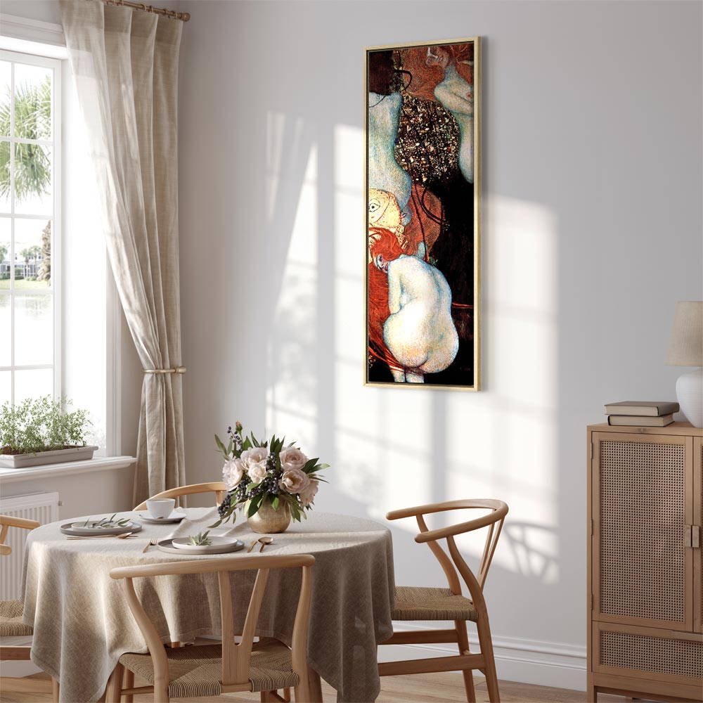 Klimt Goldfish Abstract Woman Canvas Print
