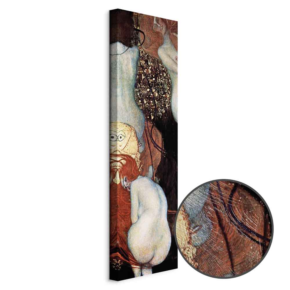 Klimt Goldfish Abstract Woman Canvas Print