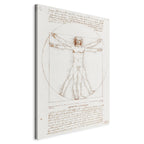 Canvas Print - Vitruvian Man: Proportions of the Human Body