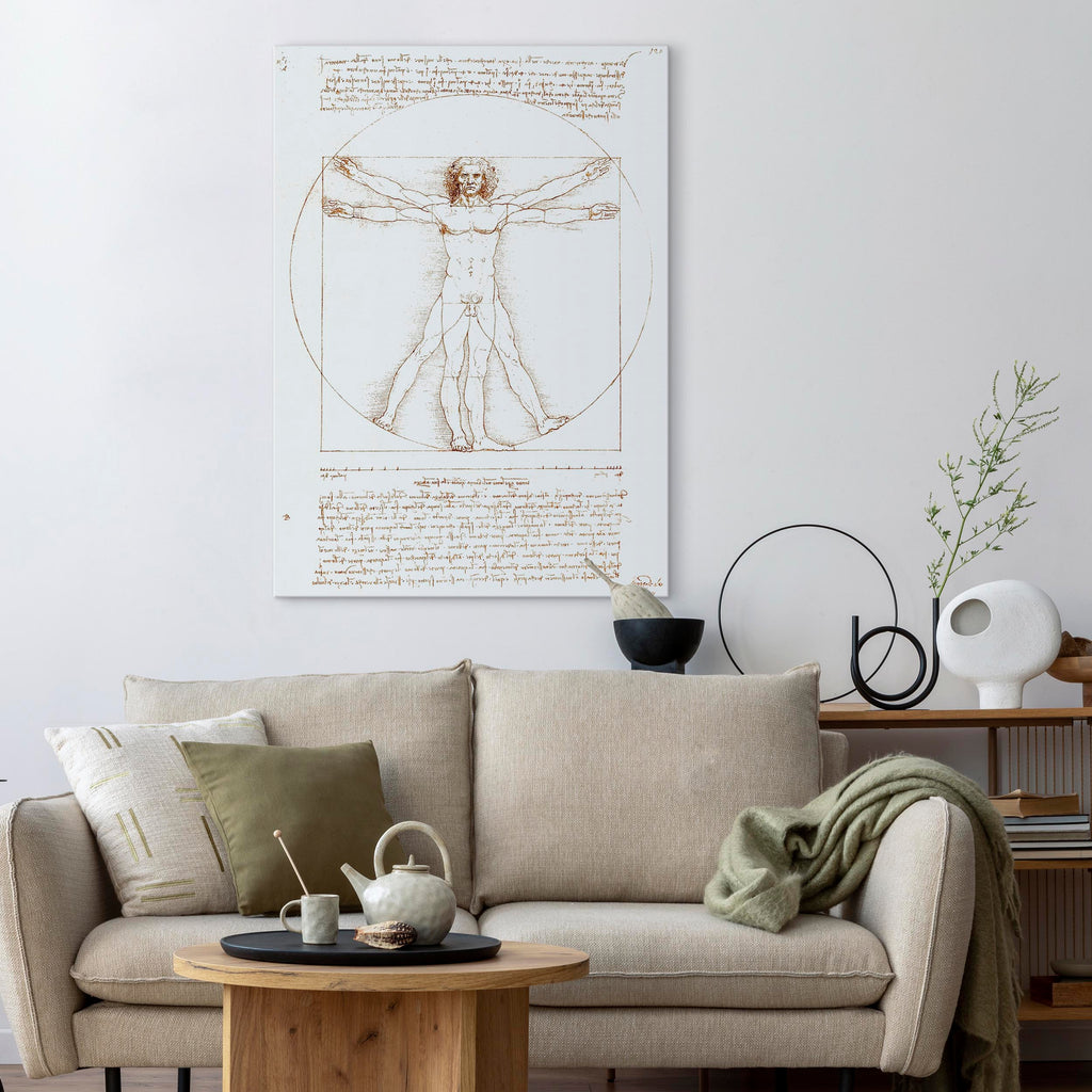Canvas Print - Vitruvian Man: Proportions of the Human Body