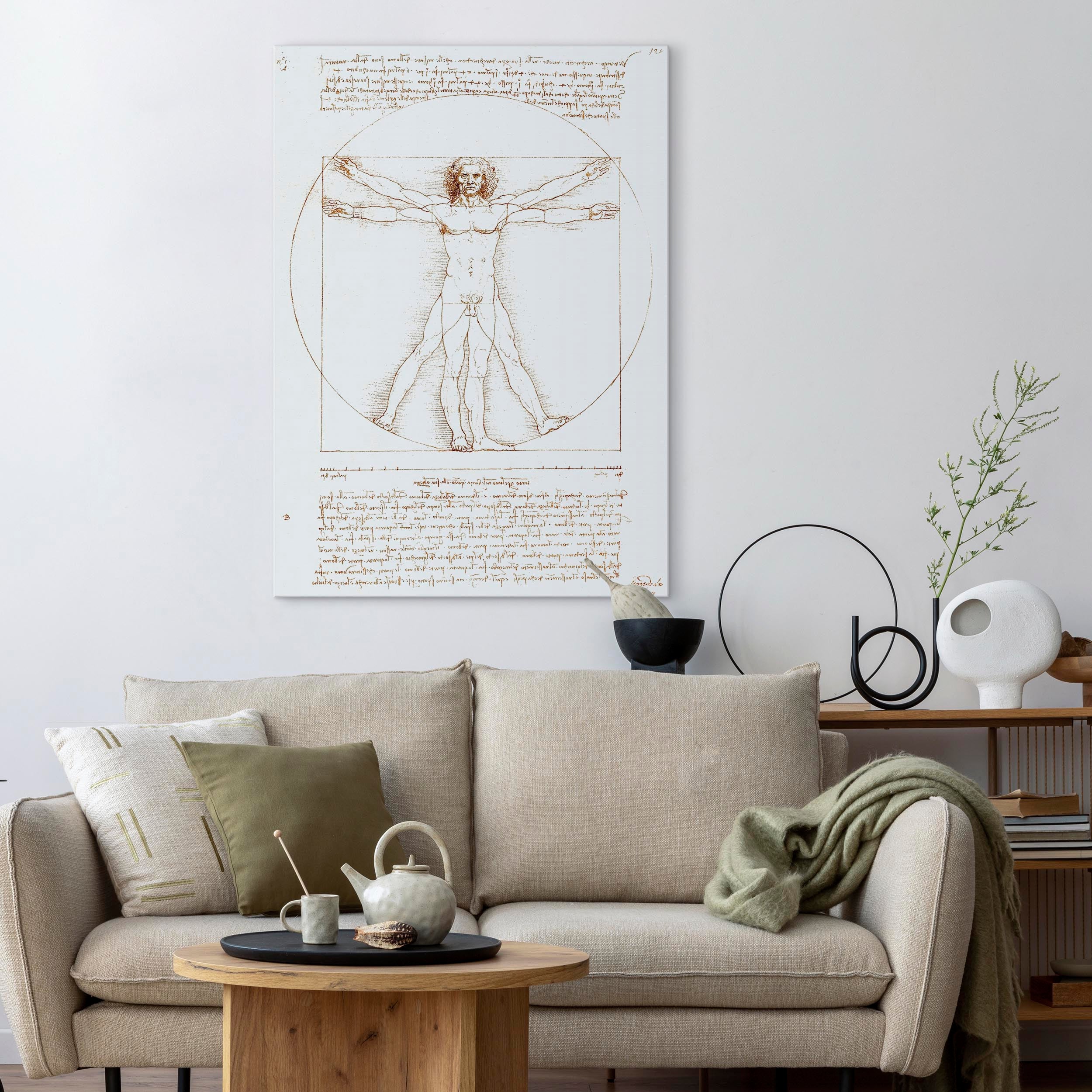 Canvas Print - Vitruvian Man: Proportions of the Human Body