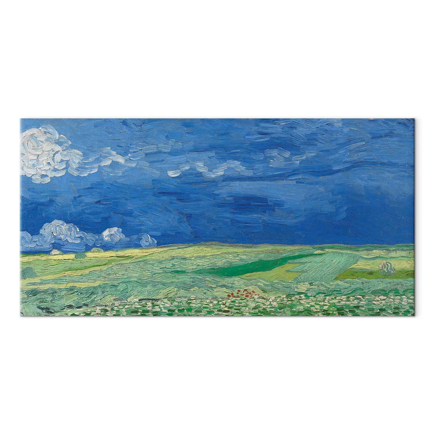 Van Gogh Wheat Field Thunderclouds DIY Large Canvas Print