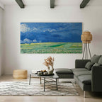 Van Gogh Wheat Field Thunderclouds DIY Large Canvas Print