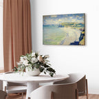 Monet Beach at Pourville Classic Canvas Print