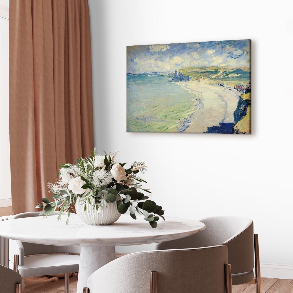 Monet Beach at Pourville Classic Canvas Print