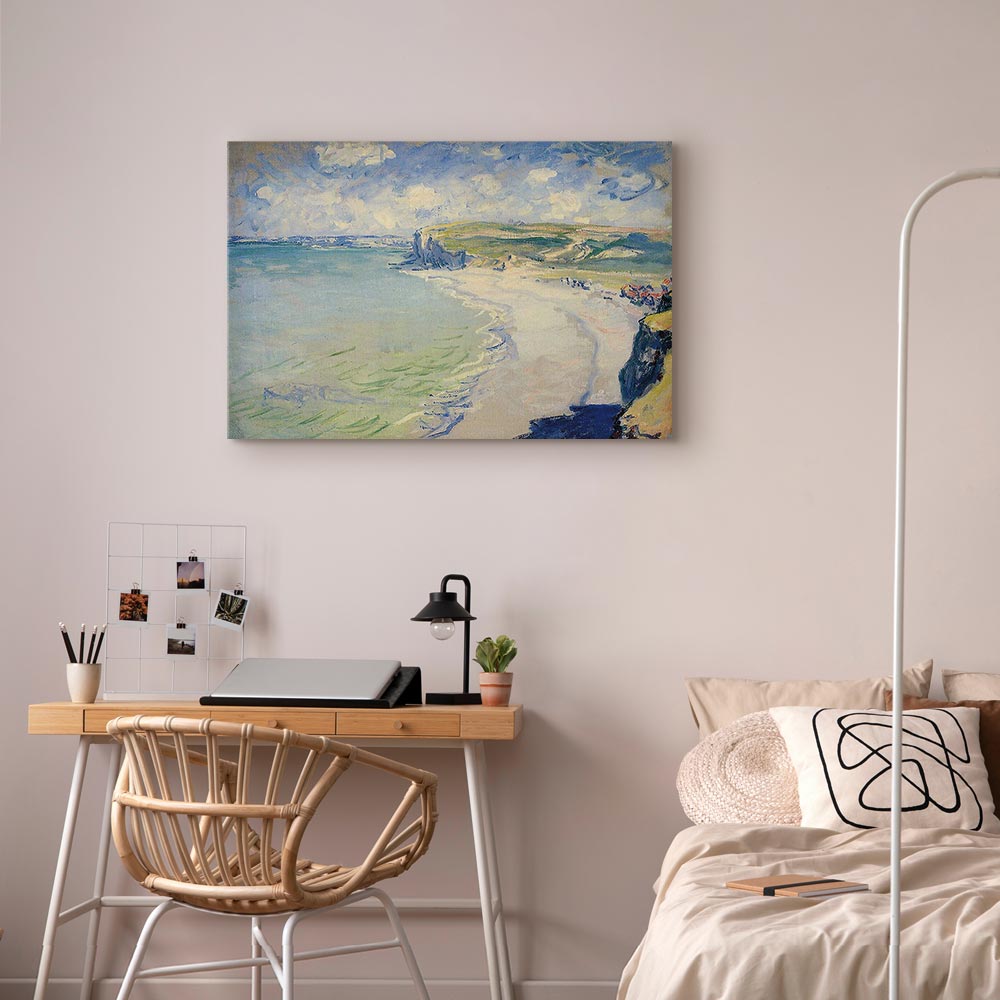 Monet Beach at Pourville Classic Canvas Print