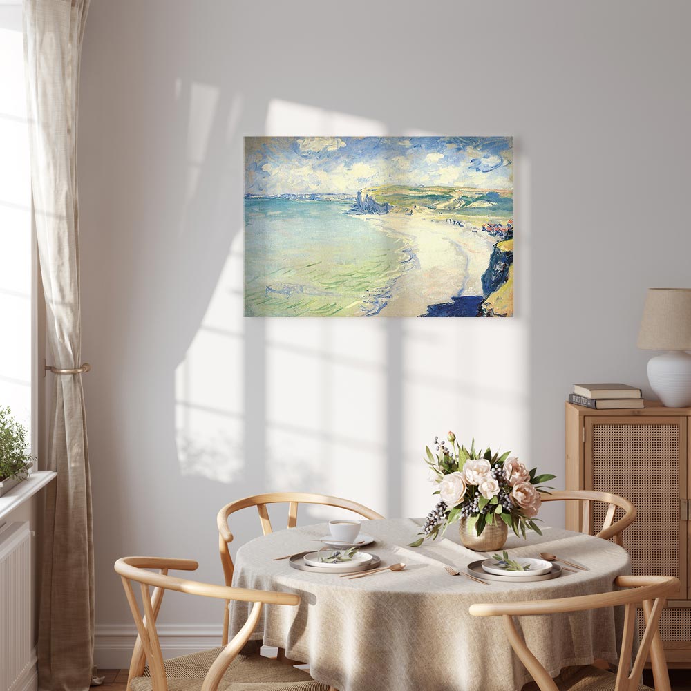 Monet Beach at Pourville Classic Canvas Print