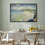 Monet Beach at Pourville Classic Canvas Print