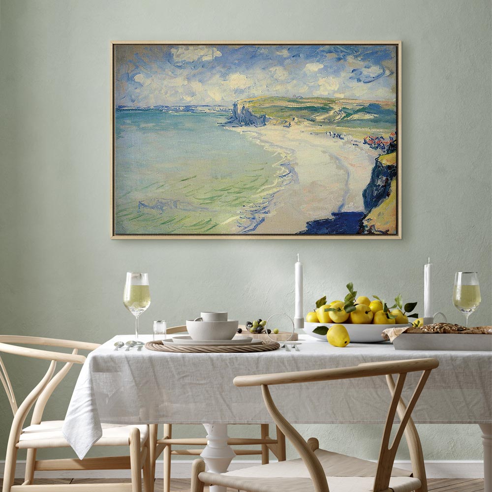 Monet Beach at Pourville Classic Canvas Print