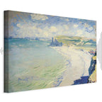 Monet Beach at Pourville Classic Canvas Print