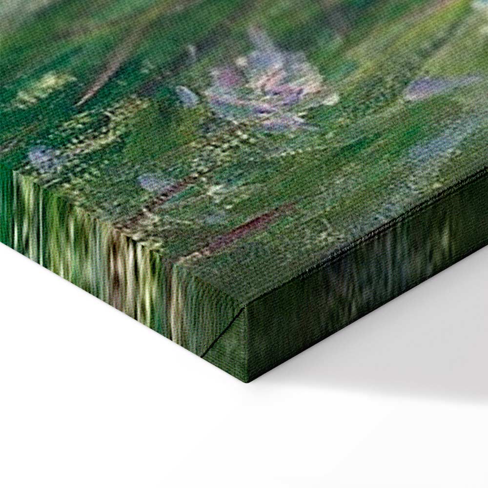 Monet In the Meadow Impressionist Canvas Print