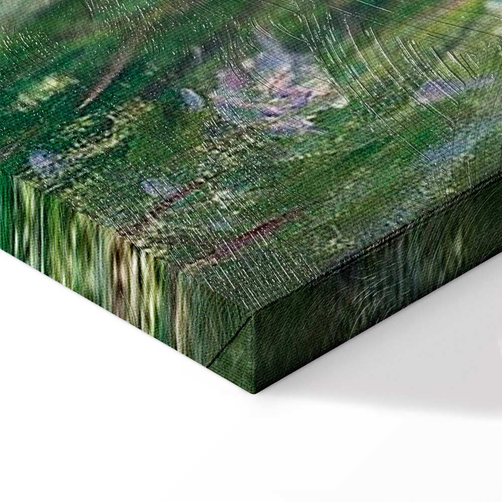 Monet In the Meadow Impressionist Canvas Print
