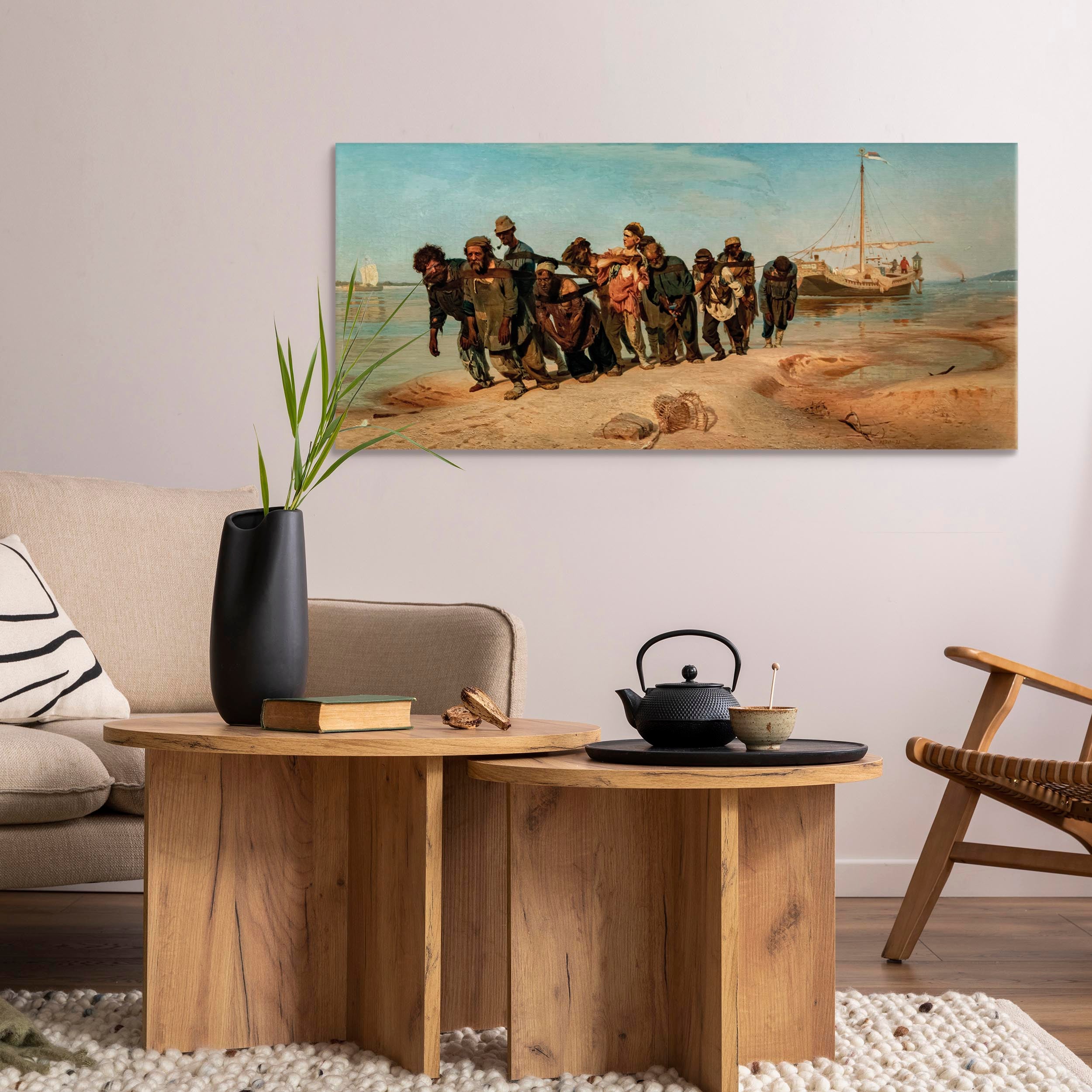 Canvas Print - Barge Haulers on the Volga