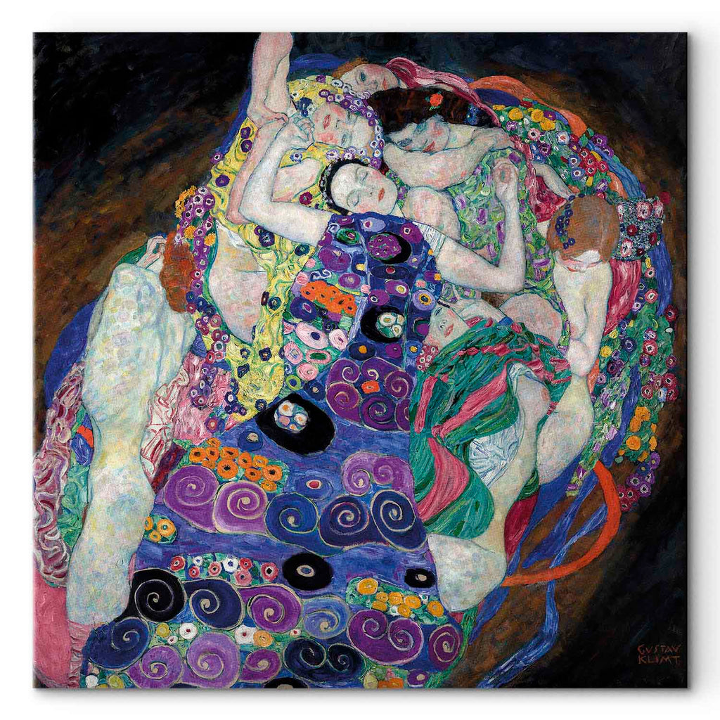 Gustav Klimt Virgin Gold Multicolor Canvas Print
