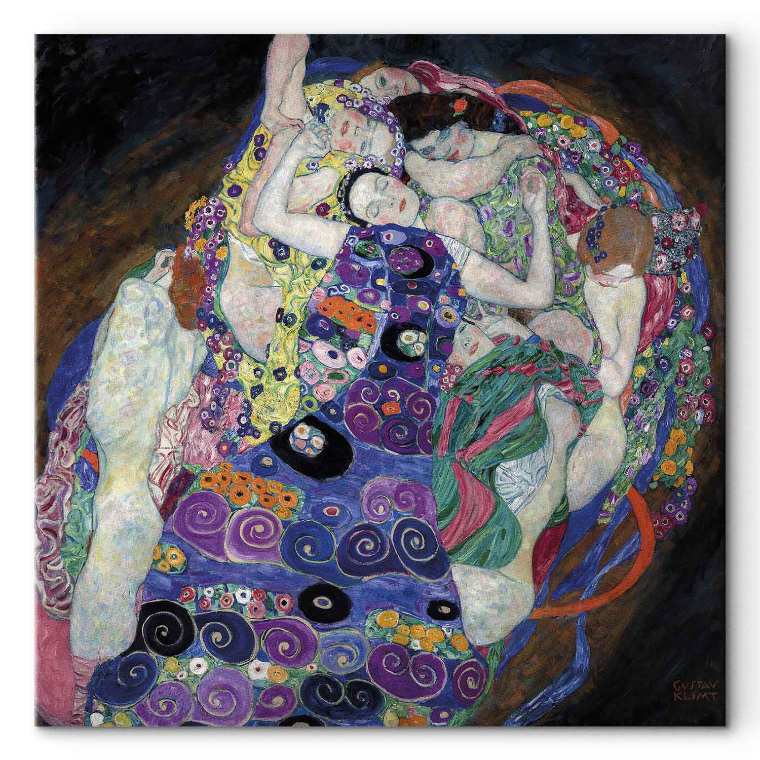 Gustav Klimt Virgin Gold Multicolor Canvas Print