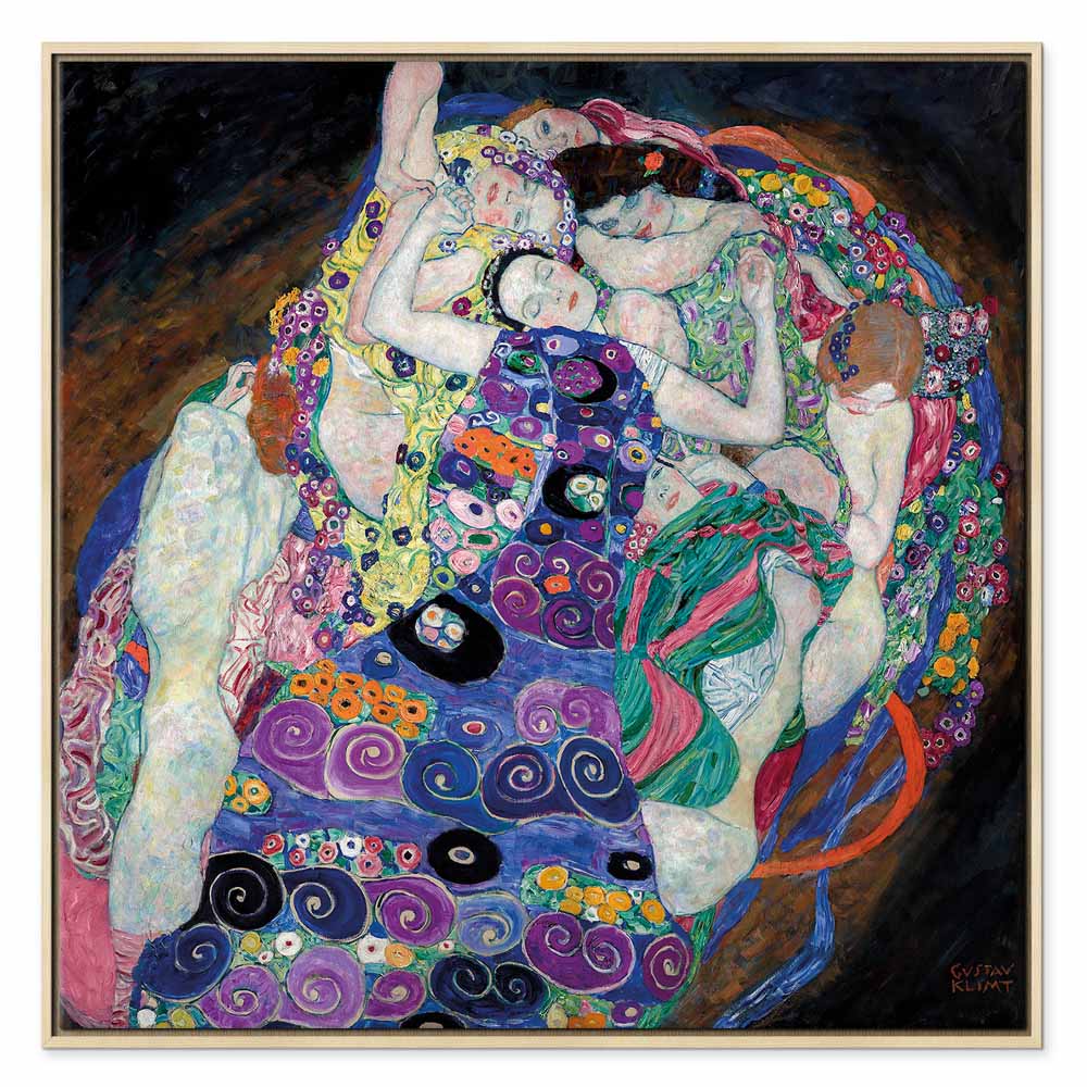 Gustav Klimt Virgin Gold Multicolor Canvas Print