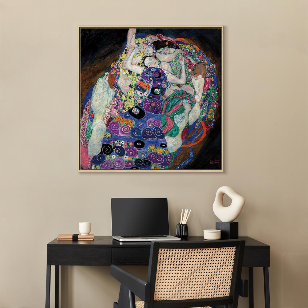 Gustav Klimt Virgin Gold Multicolor Canvas Print
