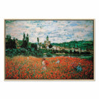 Monet Poppy Field near Vétheuil Impressionist Canvas Print