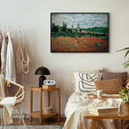 Monet Poppy Field near Vétheuil Impressionist Canvas Print