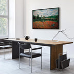 Monet Poppy Field near Vétheuil Impressionist Canvas Print