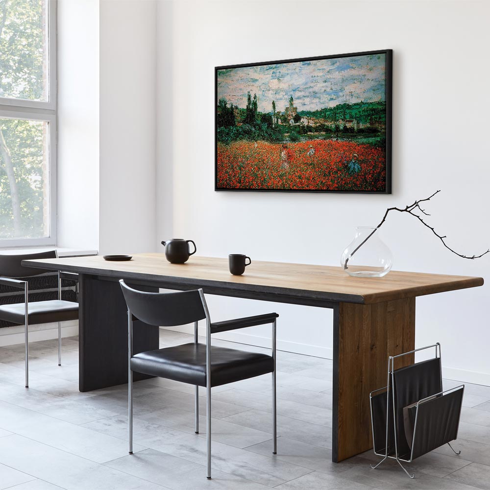 Monet Poppy Field near Vétheuil Impressionist Canvas Print